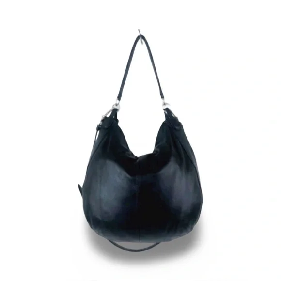 COACH lmt Edition Circle Black Leather Hobo Shoulder Bag - Picture 5 of 13